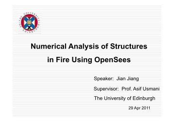 Numerical Analysis of Structures in Fire Using OpenSees