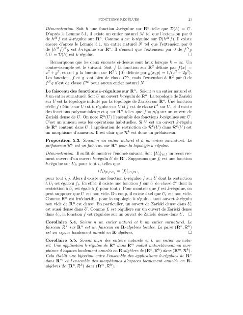 FONCTIONS RÉGULUES Table des matières 1. Introduction 2 2 ...