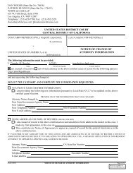 Notice of Change of Attorney Information - The DADT Digital Archive