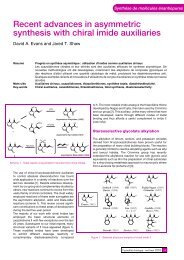 Recent advances in asymmetric synthesis with chiral imide auxiliaries