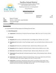 memorandum - Pacifica School District