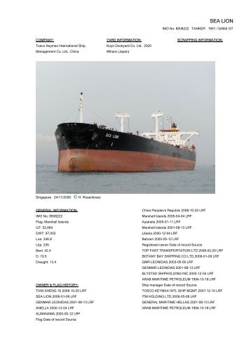 SEA LION - Cargo Vessels International