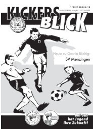 SV Menzingen - SV Kickers Büchig