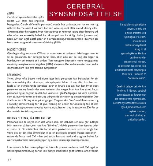 synsnedsættelse hos udviklingshæmmede - Servicestyrelsen