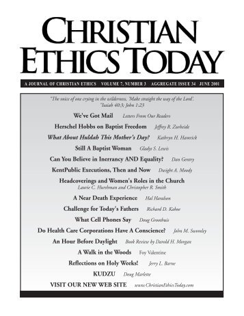 Issue 034 PDF Version - Christian Ethics Today