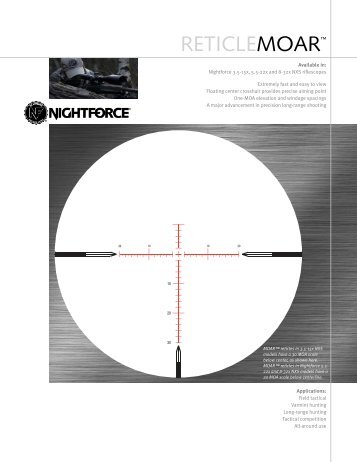 Nightforce MOAR Reticle - OpticsPlanet.com