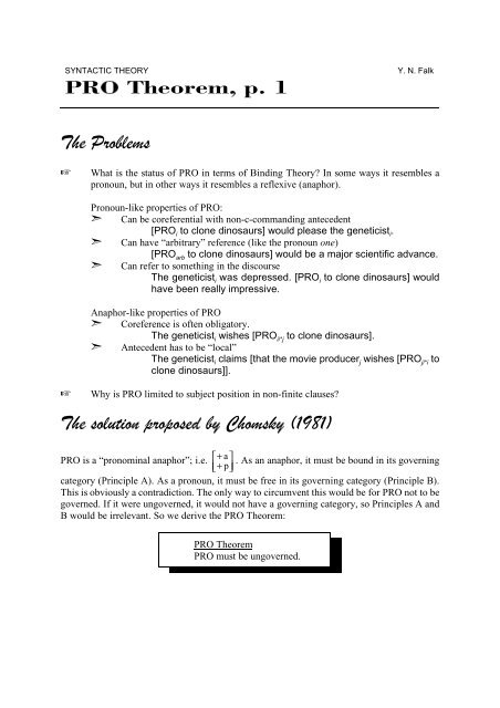 PRO Theorem - Pluto Huji Ac Il