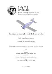 Dimensionamento estudo e controlo de um aerodino