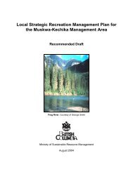 Recommended Draft Recreation Management plan for the M-KMA
