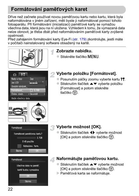 Uživatelská příručka k fotoaparátu