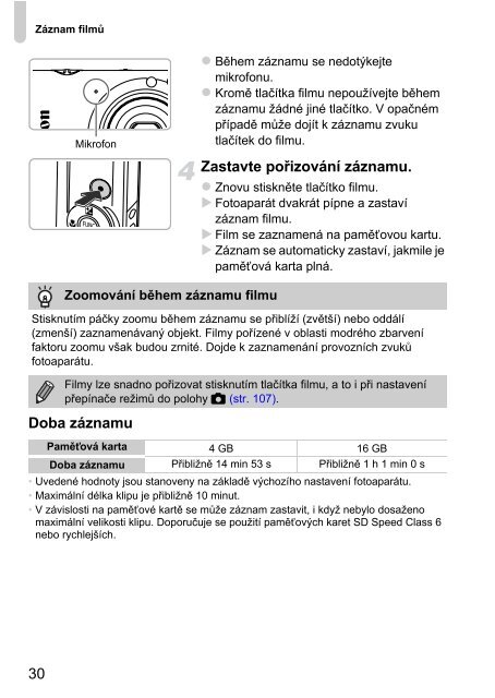 Uživatelská příručka k fotoaparátu