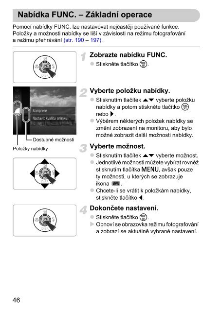 Uživatelská příručka k fotoaparátu