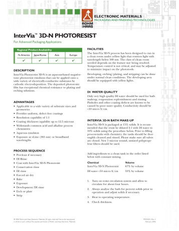 INTERVIA™ 3D-N Photoresist - MicroChem