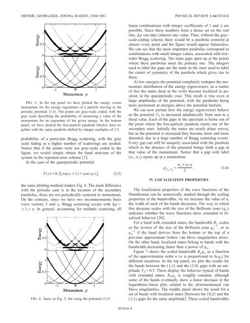 Transition between extended and localized states in a one ...