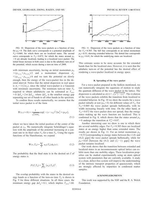 Transition between extended and localized states in a one ...