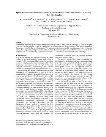 Quantitative nitric oxide measurements by means of laser-induced ...