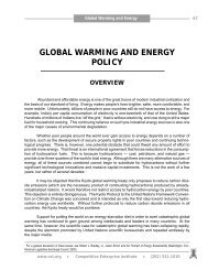 global warming and energy policy - Competitive Enterprise Institute