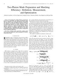 Two-Photon Mode Preparation and Matching Efficiency - IEEE Xplore