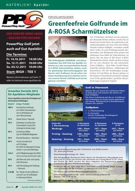 Ausgabe 04-2011 > hier - Golf Club Gut Apeldoer