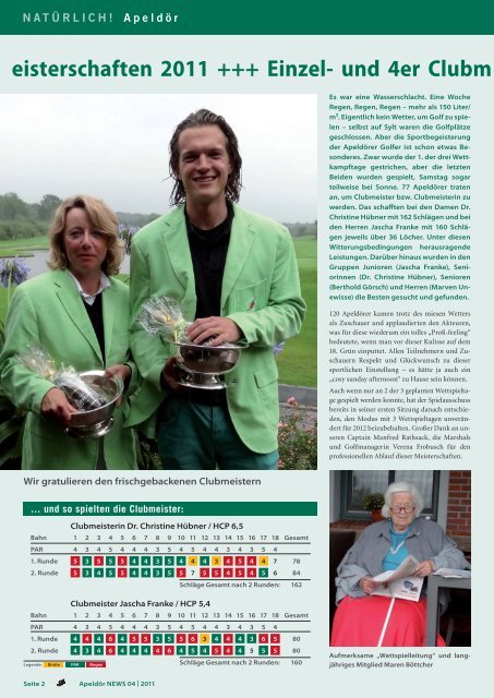 Ausgabe 04-2011 > hier - Golf Club Gut Apeldoer