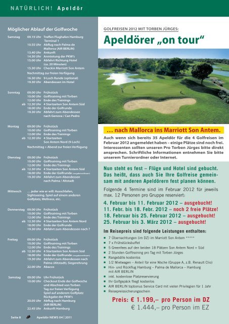 Ausgabe 04-2011 > hier - Golf Club Gut Apeldoer