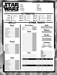 Star Wars: Jedi Knights 2-Page Sheet - MrGone's Character Sheets