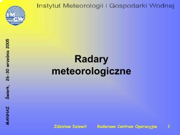 Radary meteorologiczne - MANHAZ