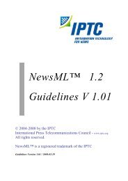 NewsML™ 1.2 Guidelines V 1.01 - International Press ...