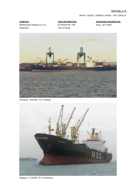 RAFAELA S - Cargo Vessels International
