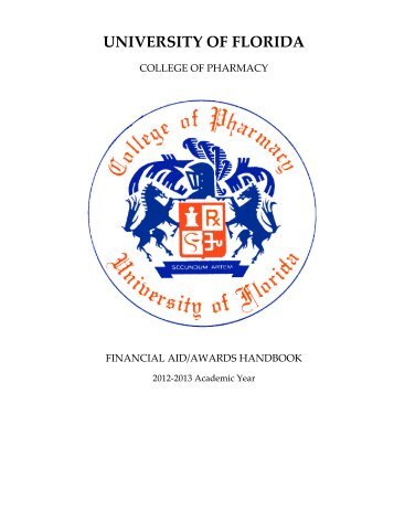 FINANCIAL AID HANDBOOK 2012-2013.pdf - College of Pharmacy ...