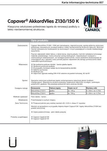 Capaver® AkkordVlies Z130/150 K - Caparol