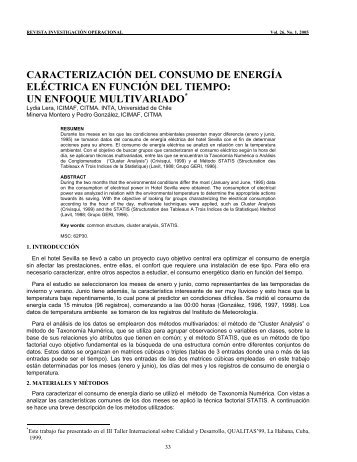 caracterización del consumo de energía eléctrica en función
