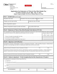 Application for Extension of Time to Pay Ohio Estate Tax