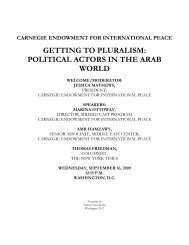 getting to pluralism: political actors in the arab world - Carnegie ...