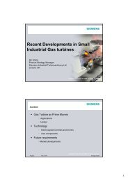 Recent developments in small gas turbines - Siemens - Near You