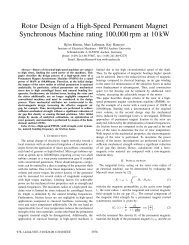 Rotor Design of a High-Speed Permanent Magnet Synchronous ...