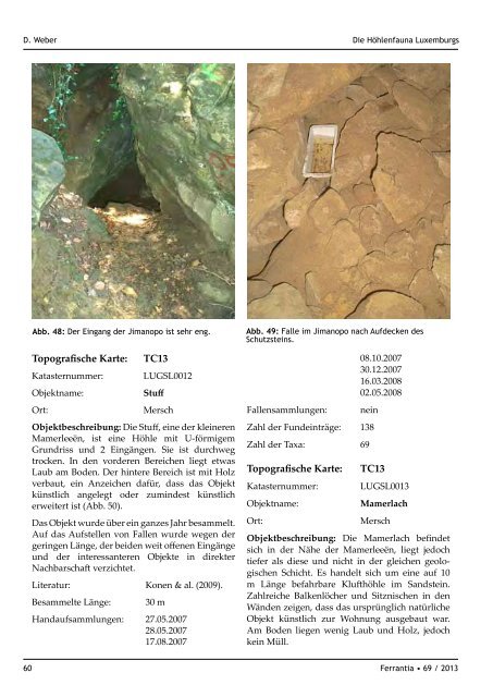 Die Höhlenfauna Luxemburgs - Musée national d'histoire naturelle