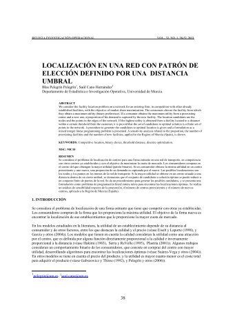 localización en una red con patrón de elección - revista ...