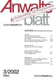 (125-188) (1,4 MB) - Anwaltsblatt - Deutscher Anwaltverein