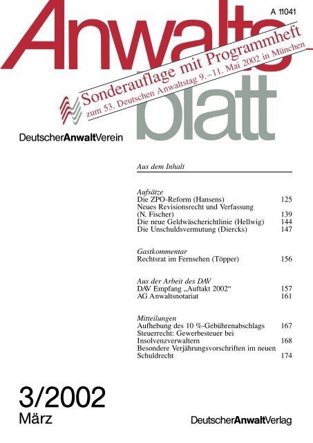 (125-188) (1,4 MB) - Anwaltsblatt - Deutscher Anwaltverein