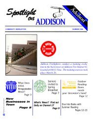 community newsletter summer 1998 - Village of Addison, Illinois
