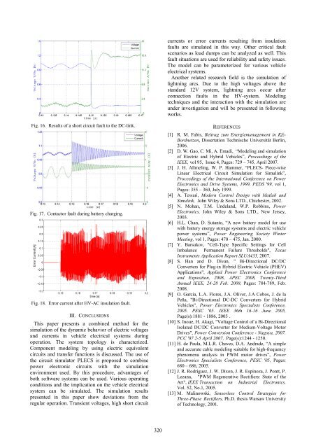 Simulation of a High Voltage System in a Hybrid Electrical Vehicle