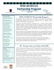 SFSU-UCSFCCC Partnership Program - UCSF Helen Diller Family ...