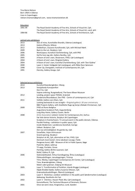 Curriculum Vitae - Gallery Lars Olsen