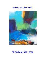 KUNST OG KULTUR PROGRAM 2007 - 2008 - HHKF Hvidovre ...
