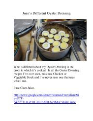 Juan's Different Oyster Dressing - The Geriatric Gourmet
