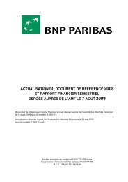 Actualisation du document de référence - BNP Paribas