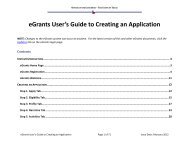 eGrants User's Guide to Creating an Application - CJD Home