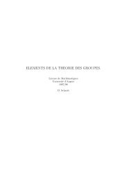ELEMENTS DE LA THEORIE DES GROUPES. - Université d'Angers
