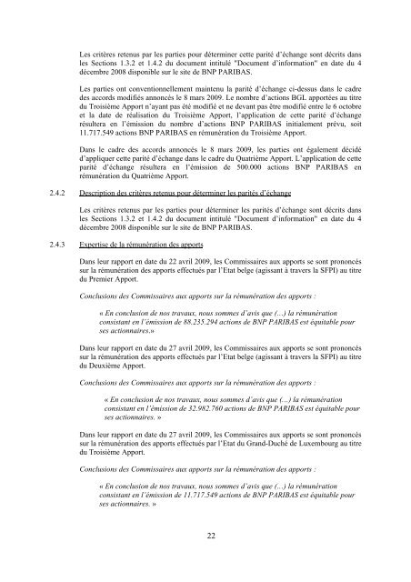 Personnes responsables du document - BNP Paribas